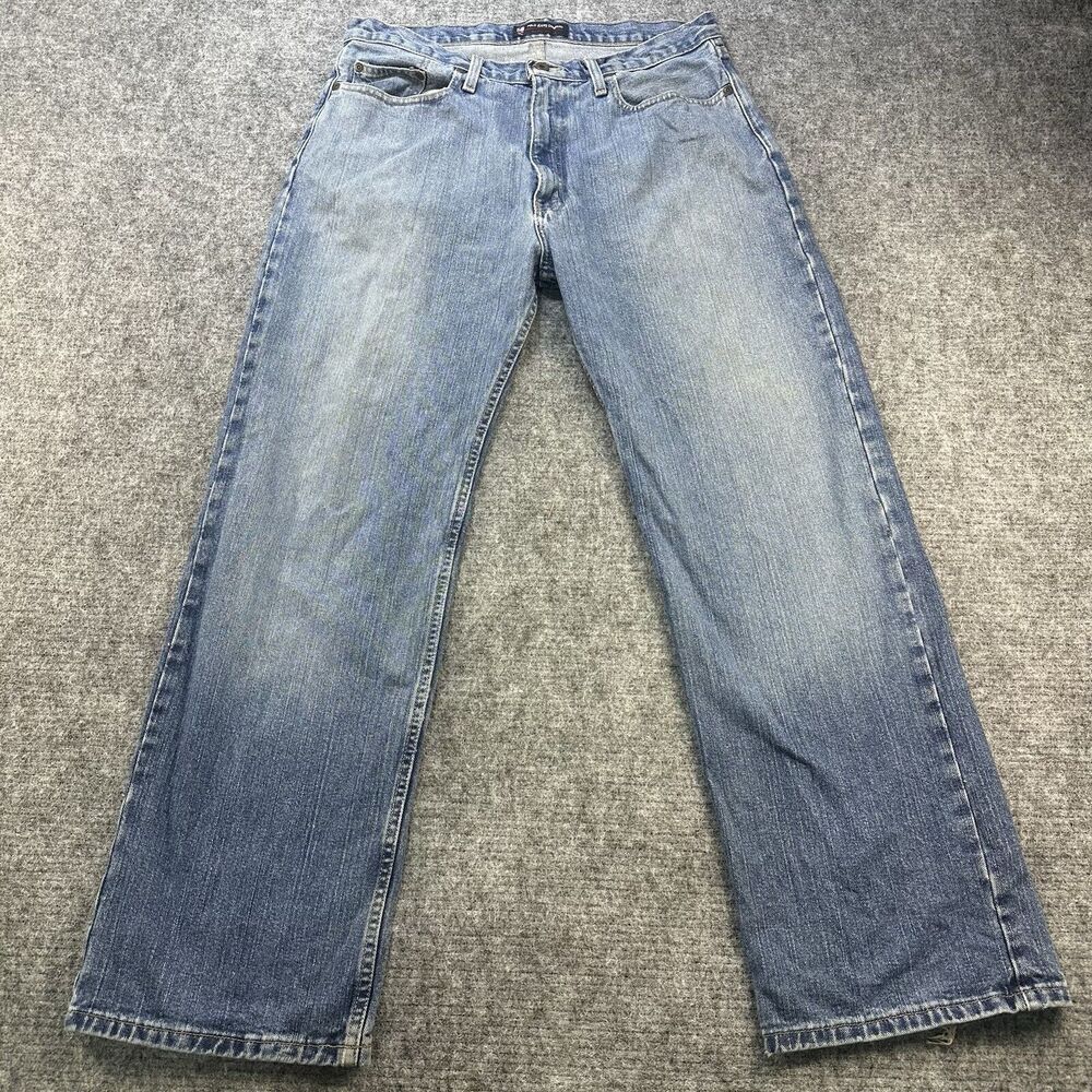 Vintage Y2K Ralph Lauren Polo Jeans 34x32 Baggy Faded Distressed Heel Drag